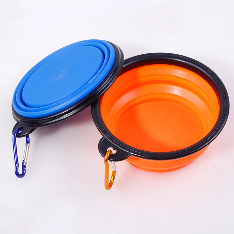 

Cat Food Bowls Portable 350Ml Collapsible Dog Water Food Container Foldable Eco Firendly Silicone Dish For Camping Pet Supplies