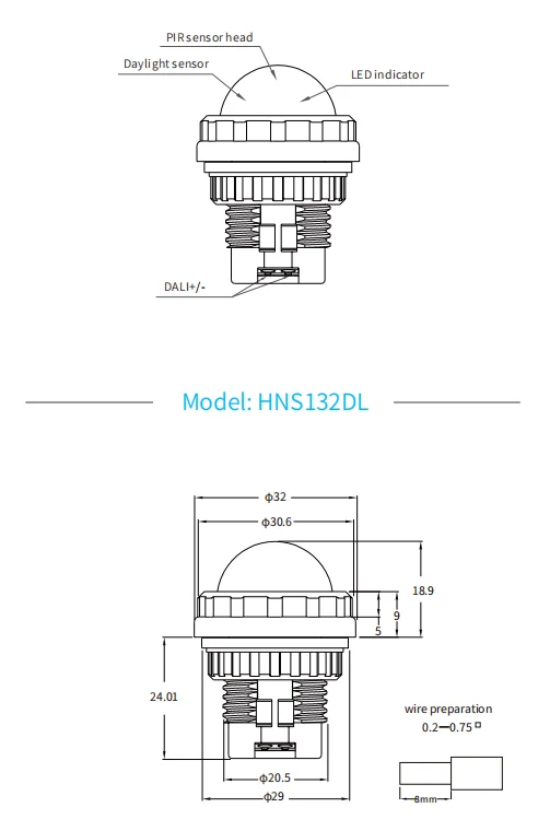 HNS132DL DALI-2 D4i Многосенсорное входное устройство IP65 для использования в помещении Zhaga Book20 PIR-датчик движения для внутреннего использования (art.: 3920cfd37c088) - 3920cfd37c088