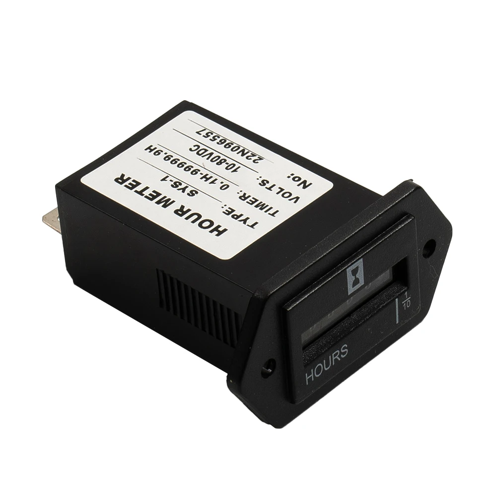 

HM002 Hour Meter Mechanical Replacement Accessories Generator ABS Black Damp-proof Dust-proof Durable Practical