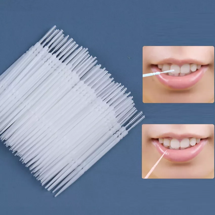 New in PCS Pick Interdental Brush Double-Head Brush For Teeth Cleaning Toothpick  Care Tool Toothpick Dental Floss free shipping