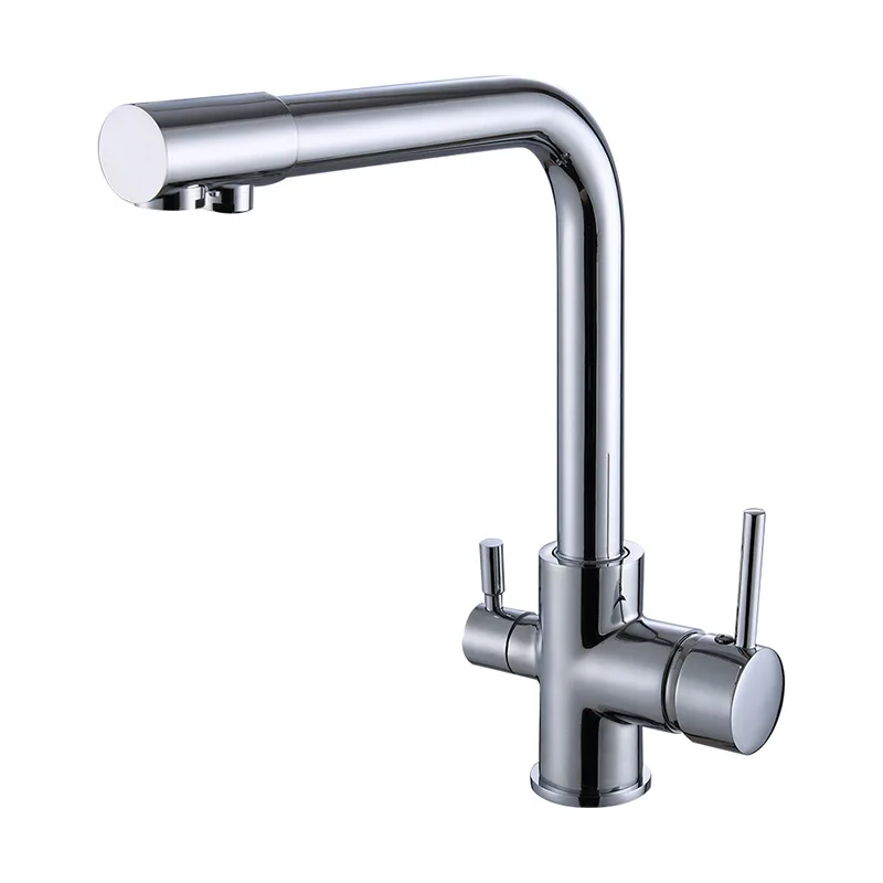 

Dual Handle Clean Water Purification 360 Free Rotation Brass Desktop Faucet Water Purifier Hot And Cold Basin Faucet