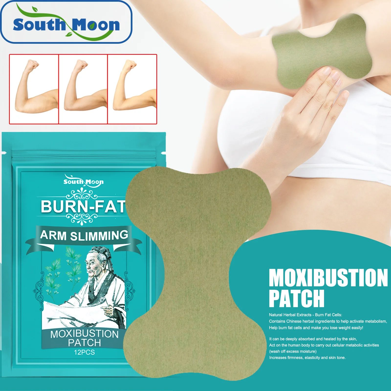 

Herbal Thin Arm Moxibustion Paste Lazy Slimming Beauty Fat-free Warm Moxibustion Hot Compress Moxibustion Massage Firming Patch