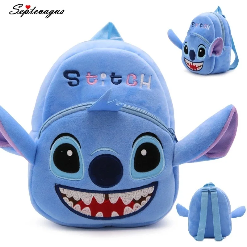 

Cute Baby school bag Stitch cartoon plush backpack children schoolbag for Kindergarten boy girl student mini bags