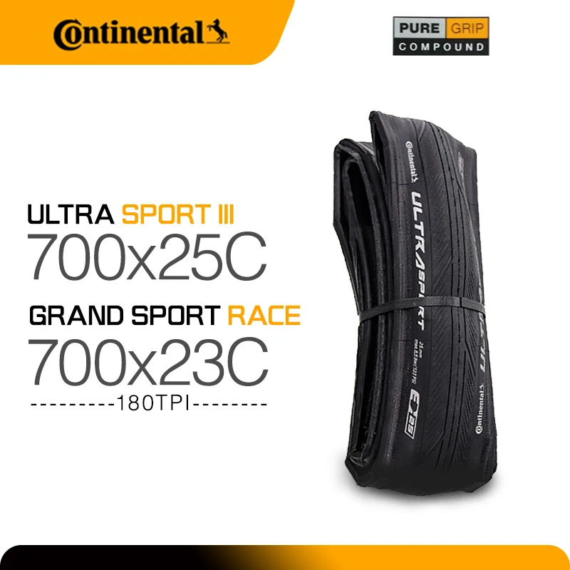 

Continental Clincher Road Tire 700C Ultra Sport iii 700x25 & GRAND Sport Race 700x23 Road Bicycle Foldable Tires
