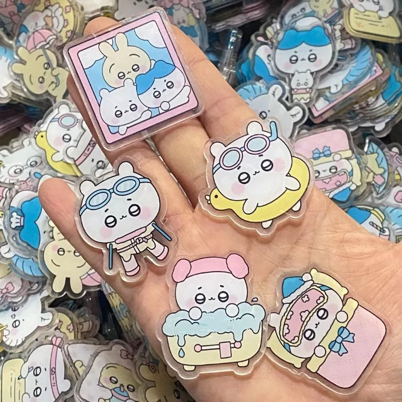 Мультяшный аниме Chiikawa Милая usagi акриловая нашивка 6 см ручная работа Сделай Сам