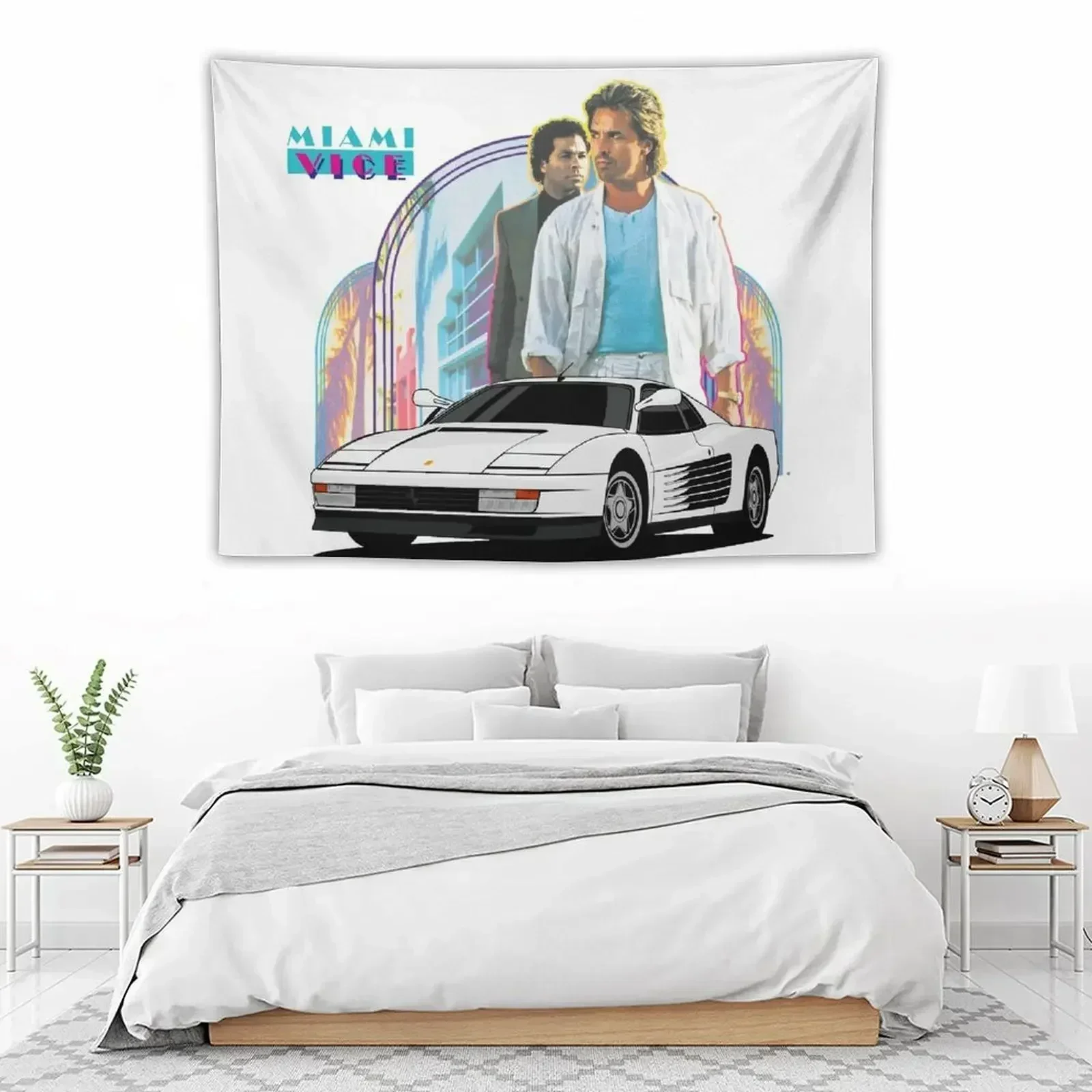 Фото Miami Vice - Гобелен Testarossa, украшение для спальни, обои для домашнего декора, гобелен №4