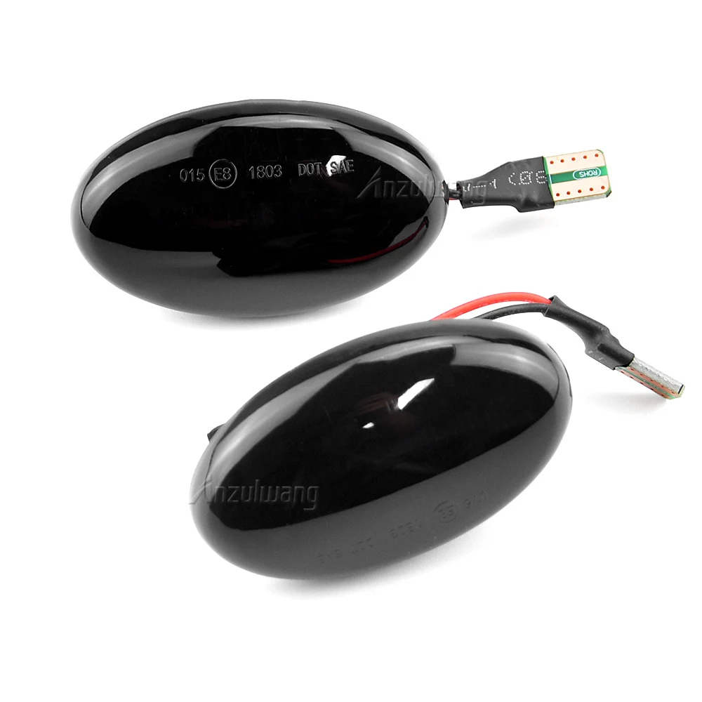 2 шт. светодиодный динамический указатель поворота боковой габаритный фонарь для