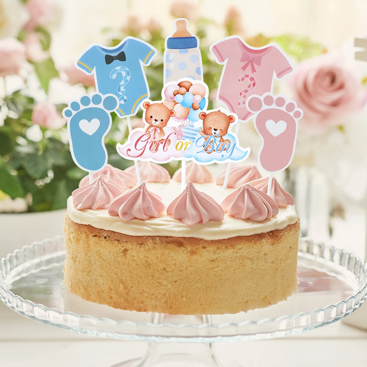 14 шт. топперы для кексов мальчиков и девочек декор мужчин розовый синий десерт