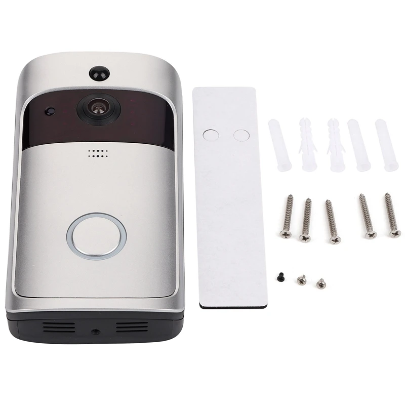 

720P Visual Real-Time Intercom,Wi-Fi Night Vision Talk Home Security Camera With 166° Viewing Angle Smart Door Bell