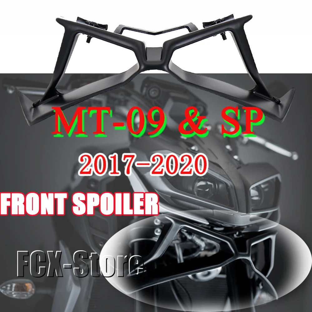 

For YAMAHA MT 09 MT-09 MT09 SP 2017 2018 2019 2020 Motorcycle Accessories mt09 Beak Black Front Downforce Naked Frontal Spoilers