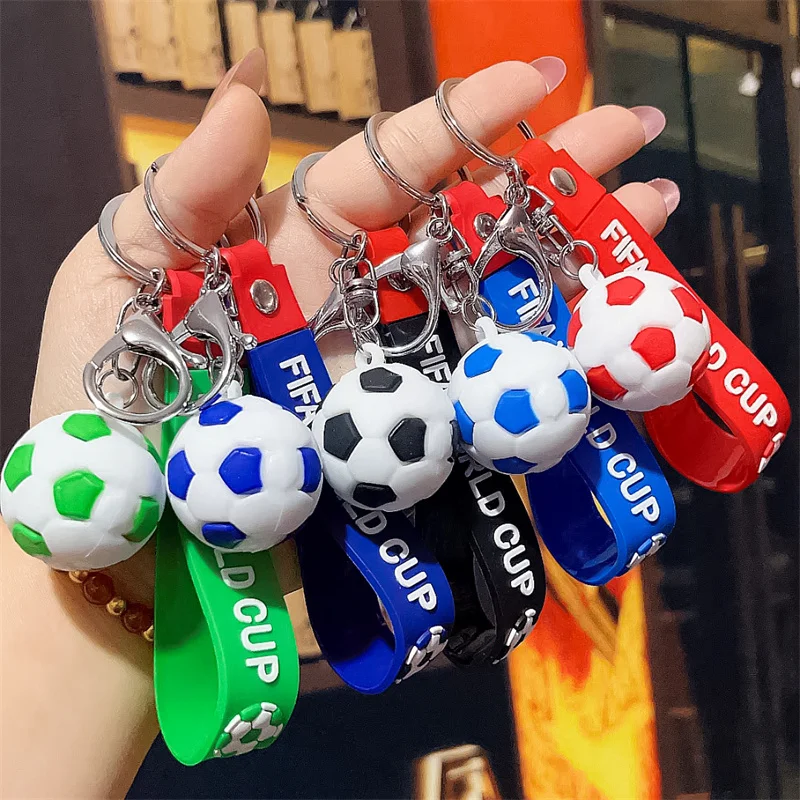 

Mini Football Keychain Pendant Creative Emulates Model Sport Goods Key Chain Fashion Fans Small Ball Decoration Accessories Gift