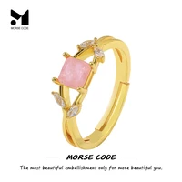 mc 925 sterling silver pink sapphire finger rings for women wedding party jewelry gift adjustable ring anillos wholesale bague