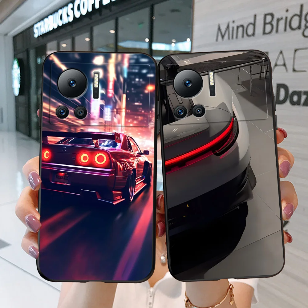 Чехол для infinix note 12VIP X672 силиконовый чехол телефона черный ТПУ супер Гоночная