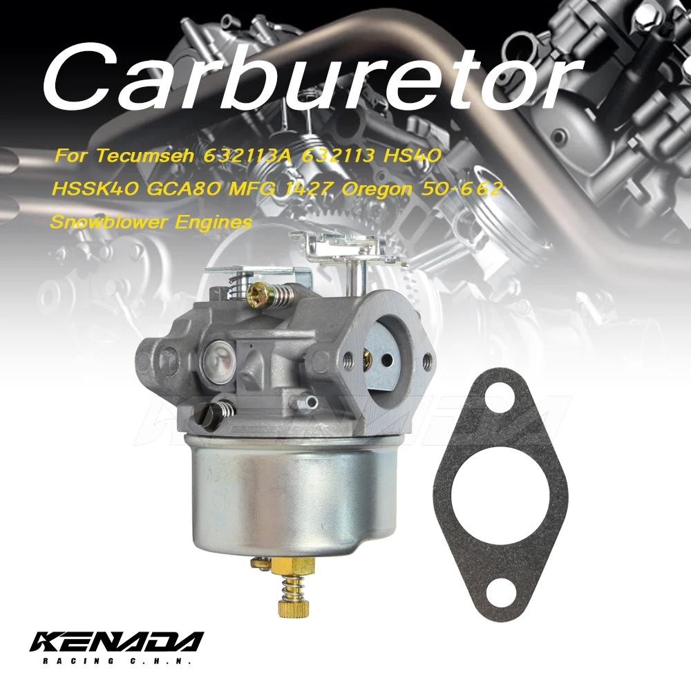 

Карбюратор для Tecumseh 632113A 632113 HS40 HSSK40 GCA80 MFG 1427 Орегон 50-662 снегодувка двигатели карбюратор