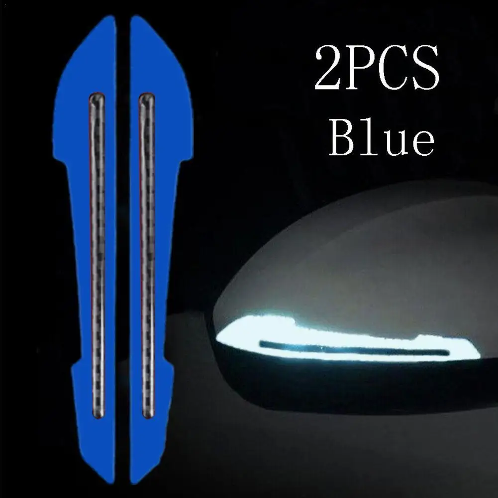 

2PCS Car Reflective Sticker Car-styling Rearview Mirror Sticker Safety Warning Reflective Sticker Car Strip Stickers Exterior