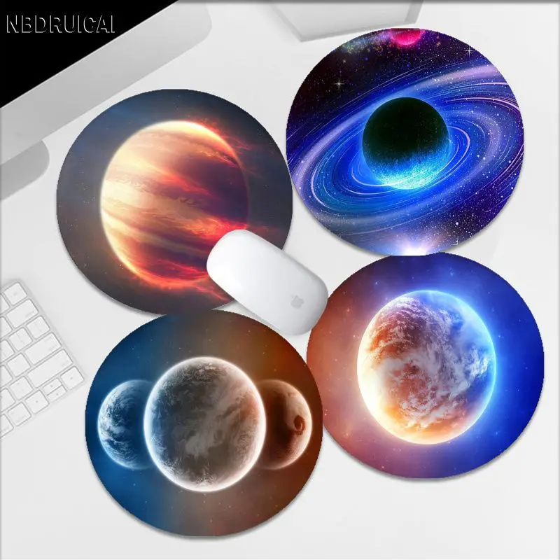 

Planet Small Round Keyboard Mat Table Mat Students Cabinet Gamer Desktop Mousepad Cup Mats For PC Gamer Mousemat