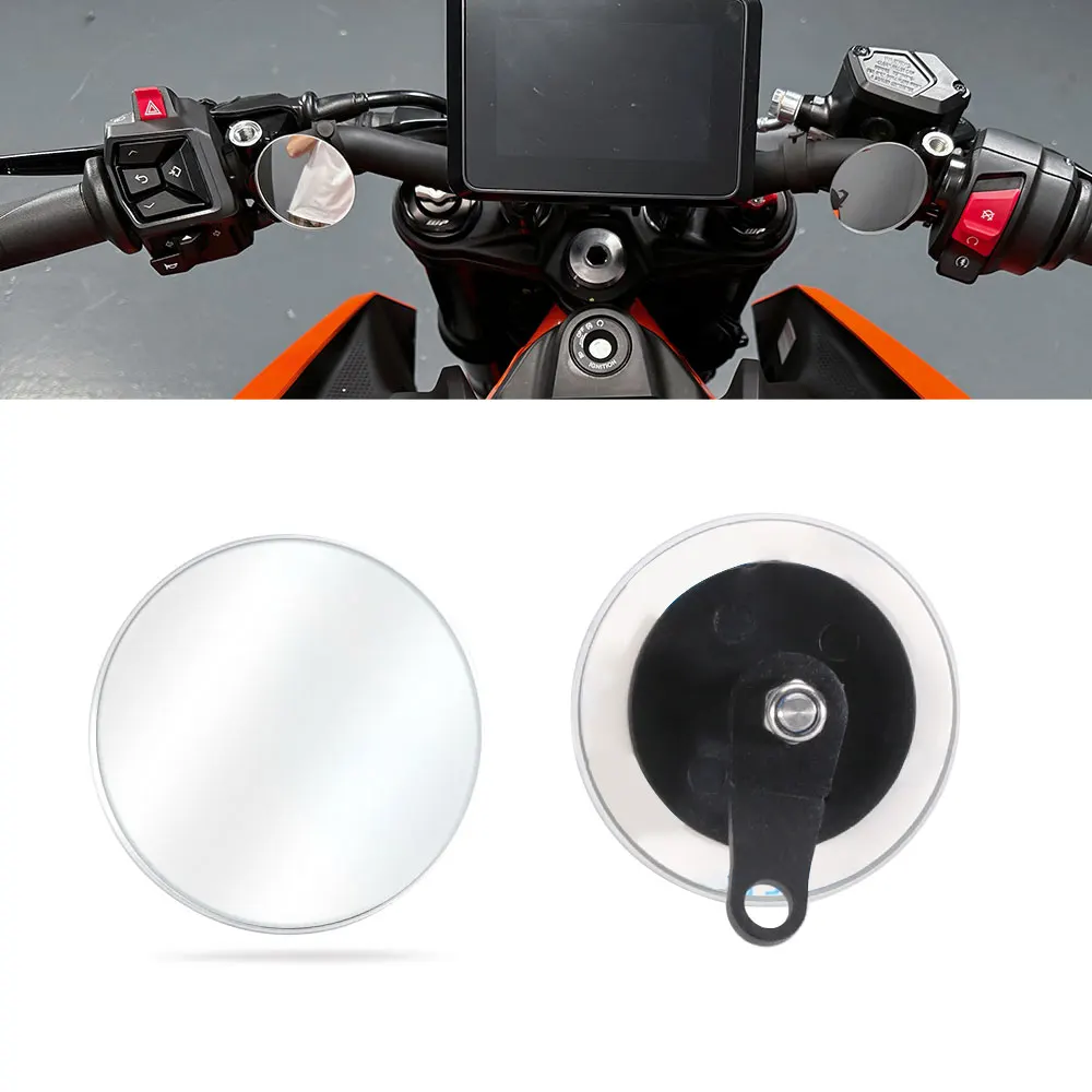 

Для 125 Duke 250 390 Duke 2025 2024, выпуклые регулируемые зеркала заднего вида без оправы, боковое зеркало заднего вида Supermoto