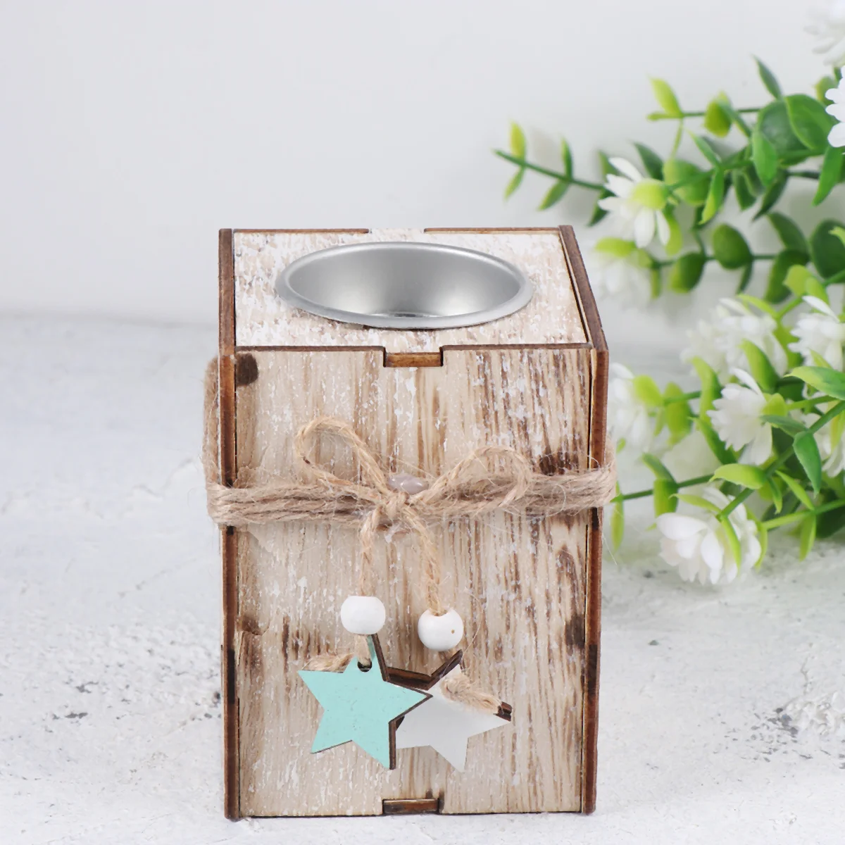 

Christmas Holder Wooden Holders Desktop Tealight Candlestick Votive Ornaments Wood Retro Table Candlestickswedding Candlestickss