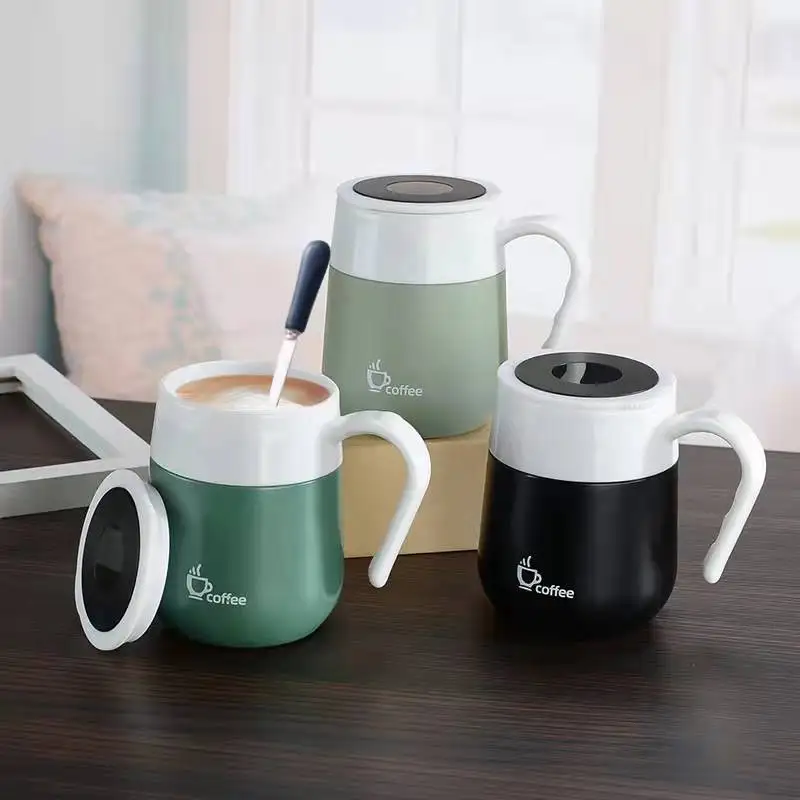 

460Ml TNew Smart Display Temperature 304 Stainless Steel Vacuum Mug Large Capacity Couple Coffee Office Mug