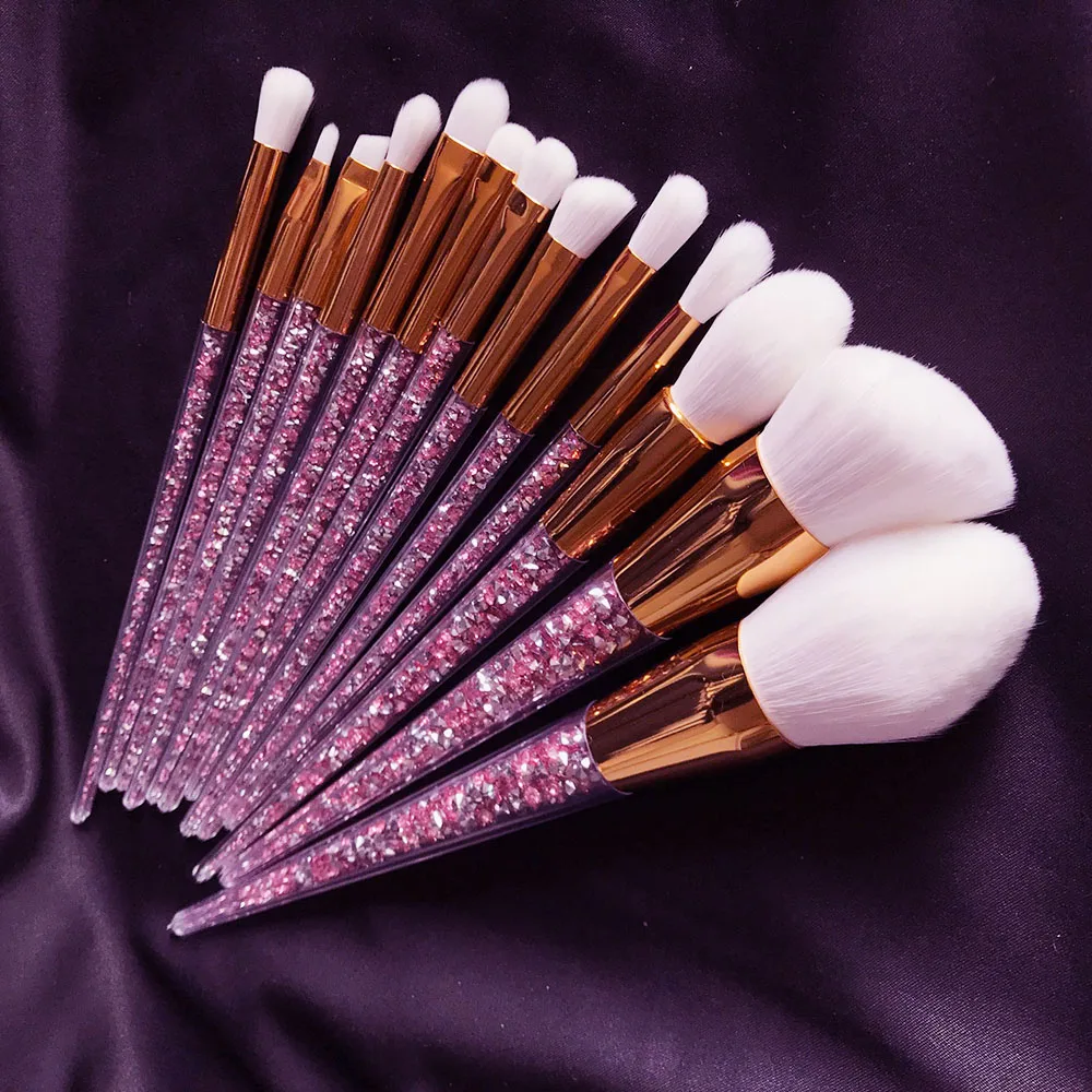 

A BANG ZI 13pcs Spring diamond Crystal Diamond Makeup Brushes Set Customized Maquiagem Best Gift Tool Set