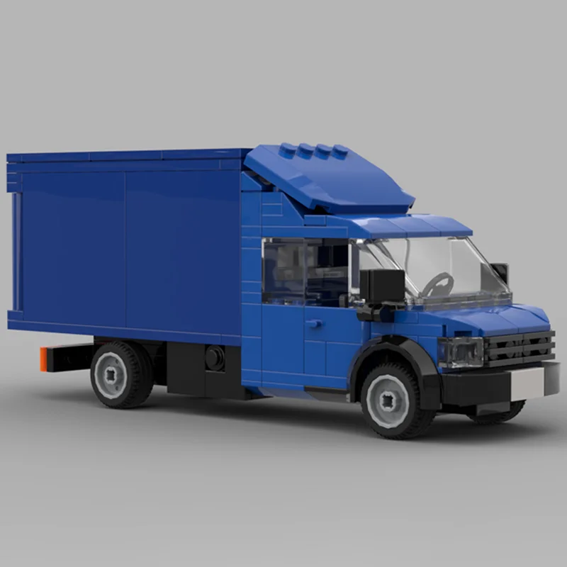 Фото 176 деталей MOC City GAZelle Double Cab Cargo Van, модель из строительных блоков, рождественский подарок, творческое художественное образование, идея для сборки. №4