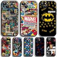 marvel avengers logo for apple iphone 13 12 11 pro 12 13 mini x xr xs max se 5 6 6s 7 8 plus phone case back coque black