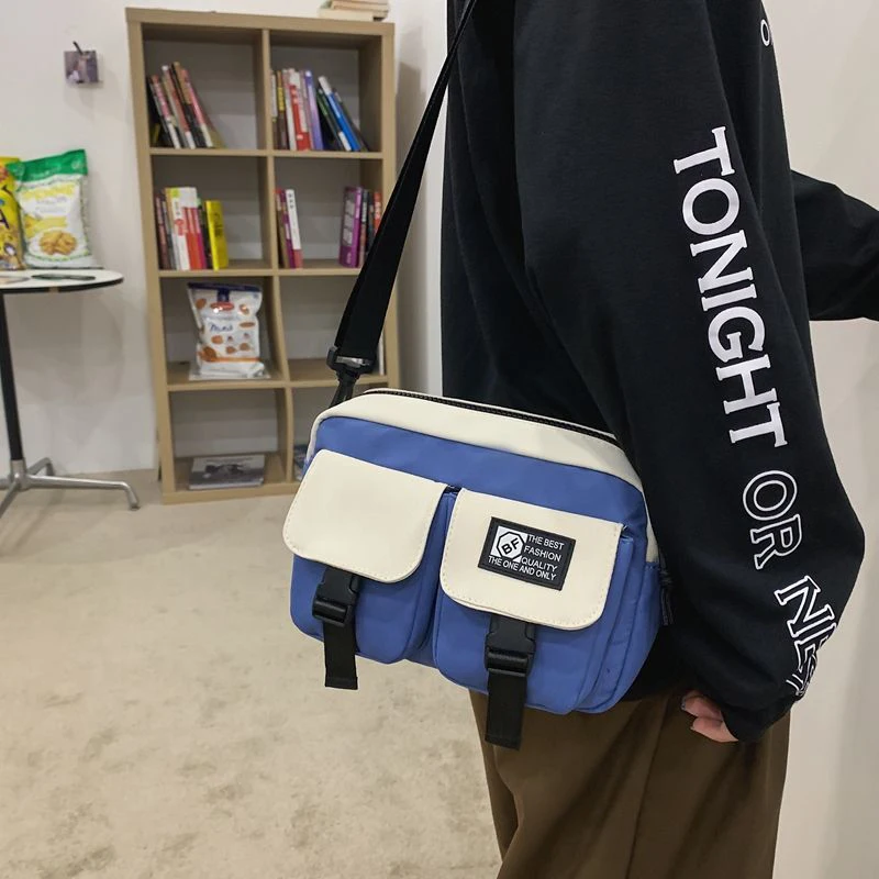 Men Women Shoulder Bag Tide Brand Mobile Phone Messenger Bag Ins Japanese Cross-body Backpack Multi-functional Shoulder Bag