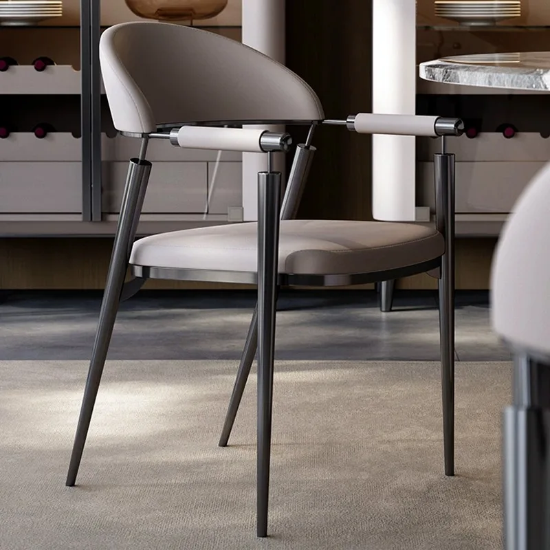 

Ergonomic Waiting Dining Chair Armrest Upholstered Kitchen Lounge Chairs Ergonomic Designer Cadeiras De Jantar Bedroom Furniture