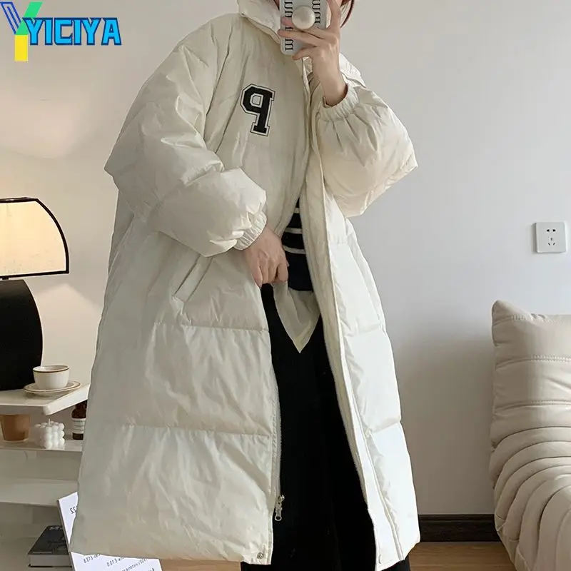 YICIYA Winter Clothes Woman 2023 Long Parkas Vintage Y2k Women Heavy Coats High Street Casual Solid Warm Jackets Female Clothes