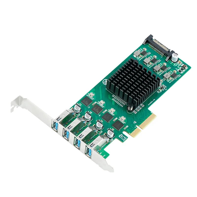 Плата расширения HOT-PCIE To 4 порта 5 Гбит/с для Windows Linux OS 4X выделенная USB 3 0 канал 20 Banwidth