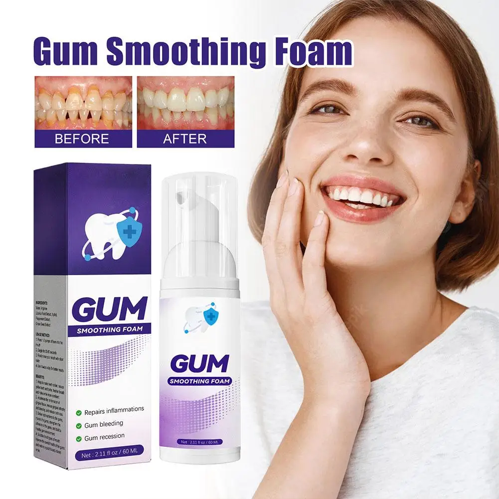

60ML Purple Whitening Fresh Breath Brightening Toothpaste Mousse Remove Stains Reduce Yellowing Care For Teeth Gums Oral Ca Q4U1