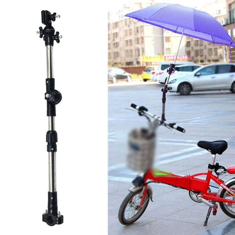 

Adjustable Stroller Umbrella Holder Telescopic Shelf Bike Connector Accessory for Outdoor Traveling Windproof Rainproof Bracket