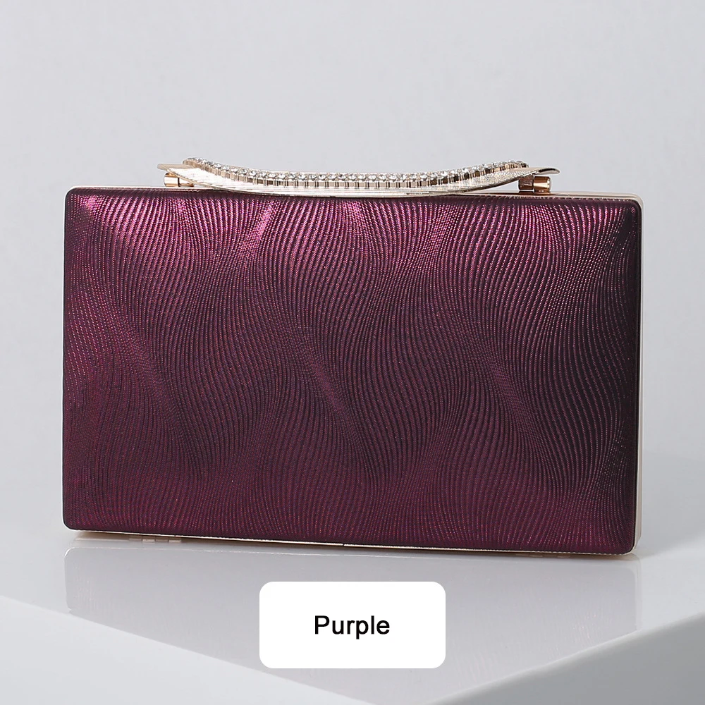 

Elegant Violet Colour Nuptial Ceremony Guest Bags Woman Party Dinner Purse Wedding Attending Hands Clutch Purple Bag for Women