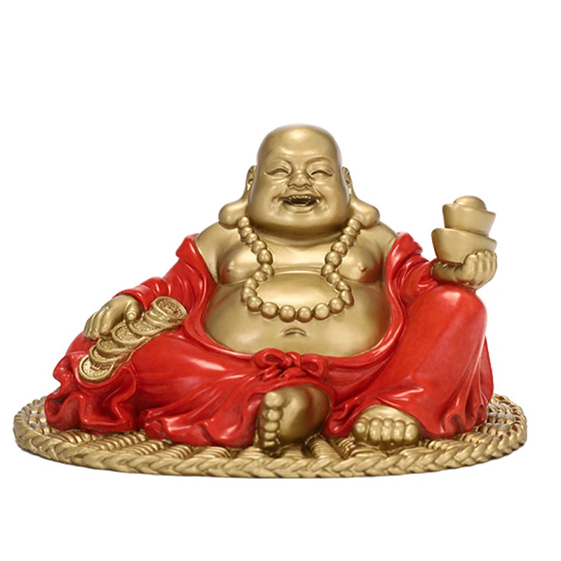 

Медные украшения в виде Будды Моцарта Maitreya, украшения для гостиной, домашние украшения, Смеющийся Будда, подарок на открытие горшка Будды