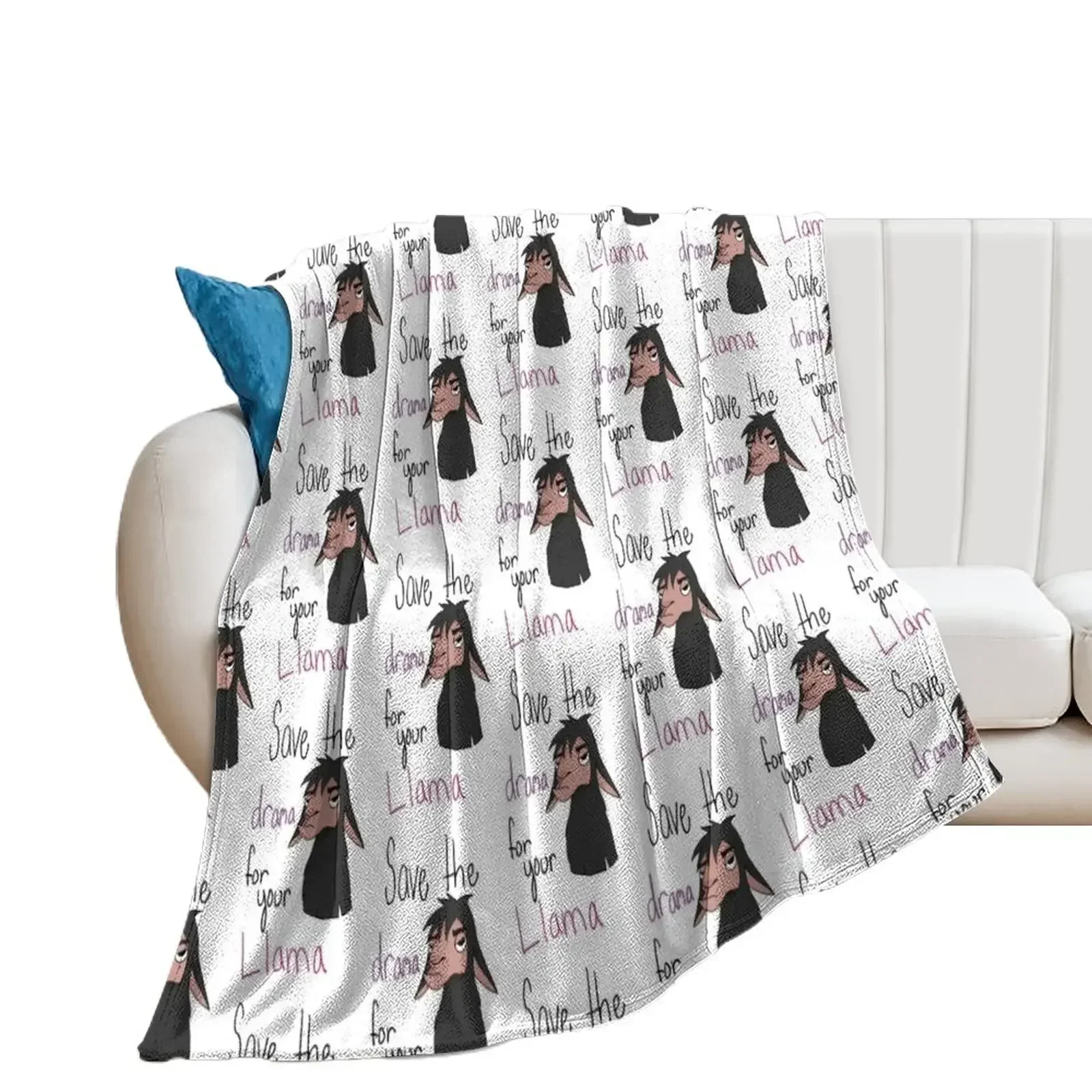 Бузько- Драма для вашей ламы Плед Декорации Хэллоуин Лохматый плед Одеяла