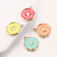 5pcs 1215mm eye star gold stainless steel pendants cute medal charms for diy necklace earring jewelry making bulk findings
