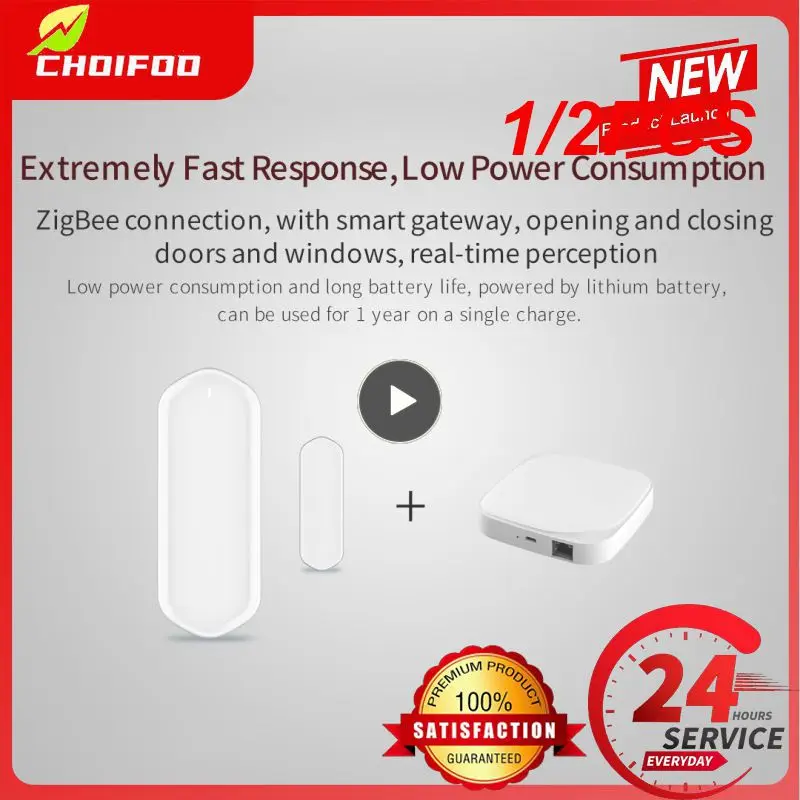 

1/2PCS Tuya Smart Wifi Door Sensor Magnet Window/door Status Detector Smart Life App Notification Push Alarm Work With Alexa