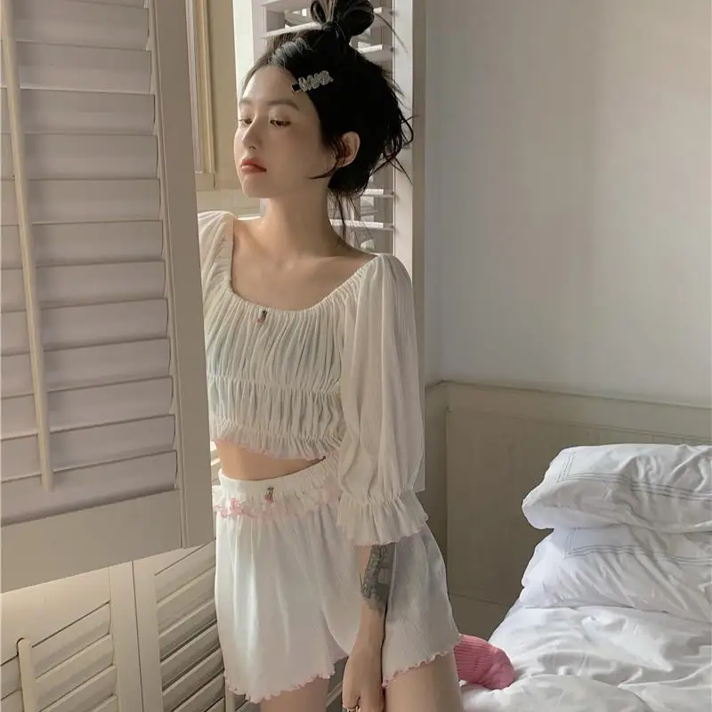 Кавайная Пижама для комнаты женская пижама в виде вишни пижамные костюмы с