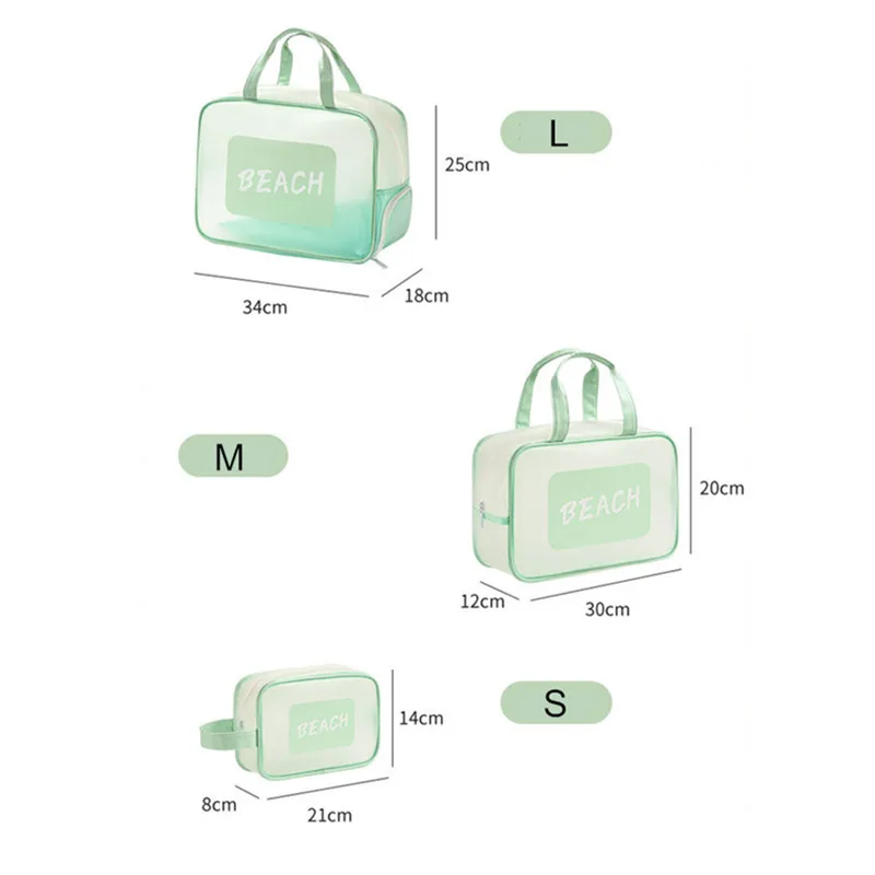 Women's Beach Bag Sport Pouch Pvc Water Pool Bathing Wet Stuff Cometic Storage Handbags For Fitness Packing Gym Swim Accessories