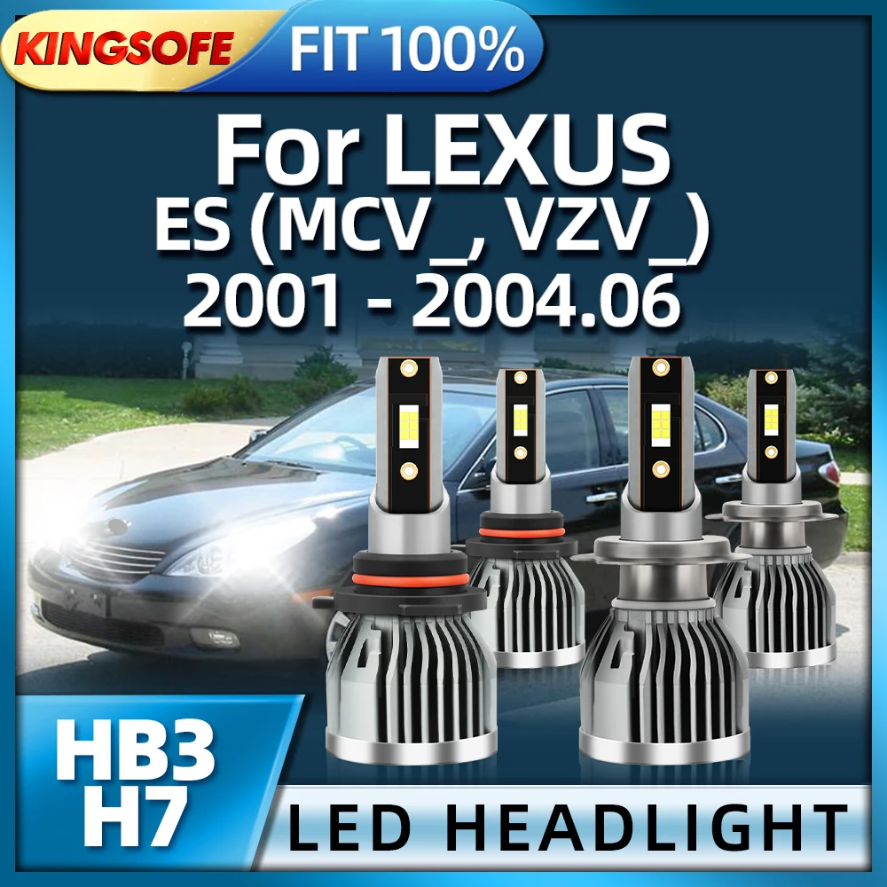 

KINGSOFE Car Headlight H7 Bulbs LED 26000LM Lamps HB3 Light 110W Headbulbs For LEXUS ES 2001 2002 2003 2004