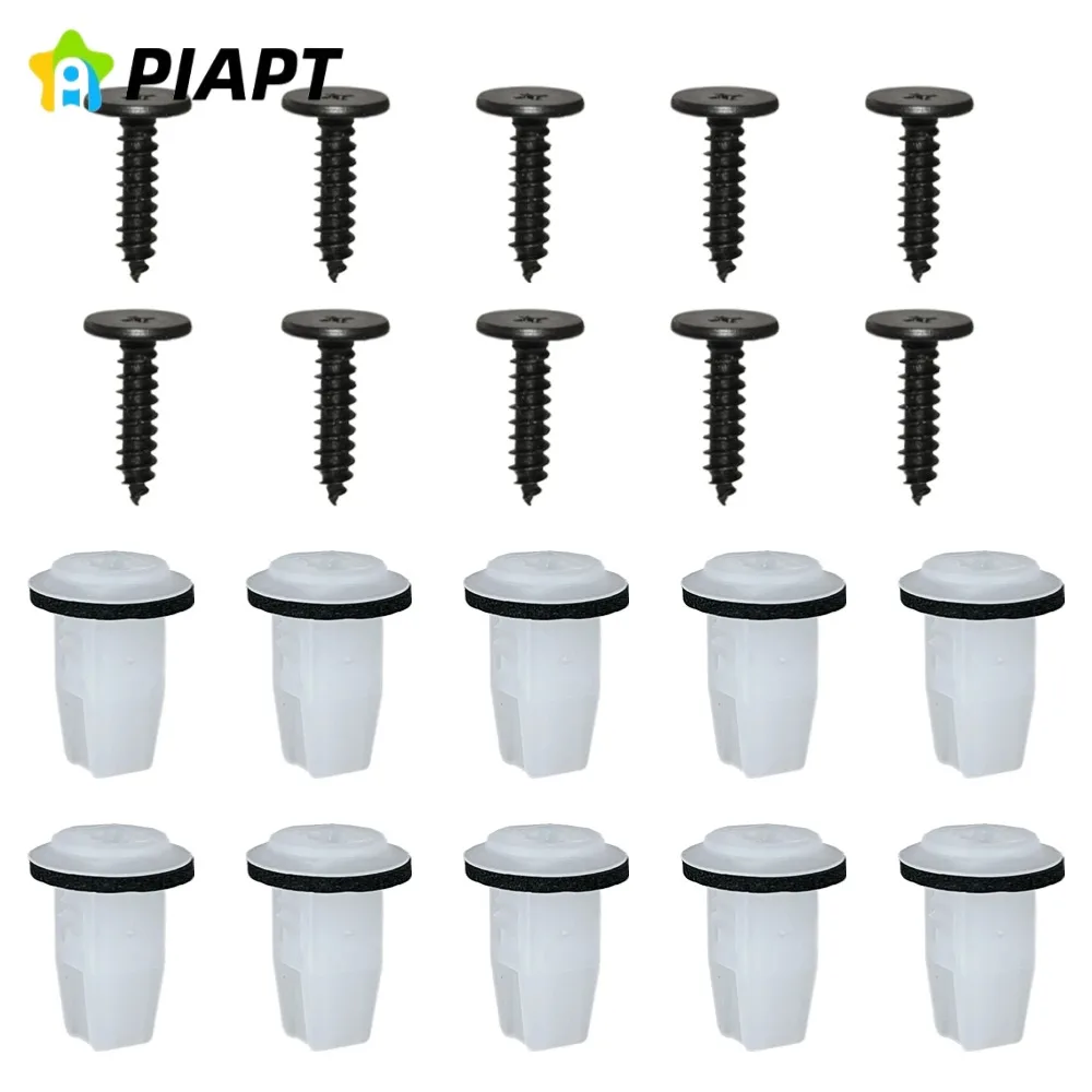 

10 комплектов, 5 мм, вкладыш на крыло, крышка бампера, брызговик, винт, втулка, гайка, комплект для Honda Acura Accord 90664-STK-A01 90103-TA0-000