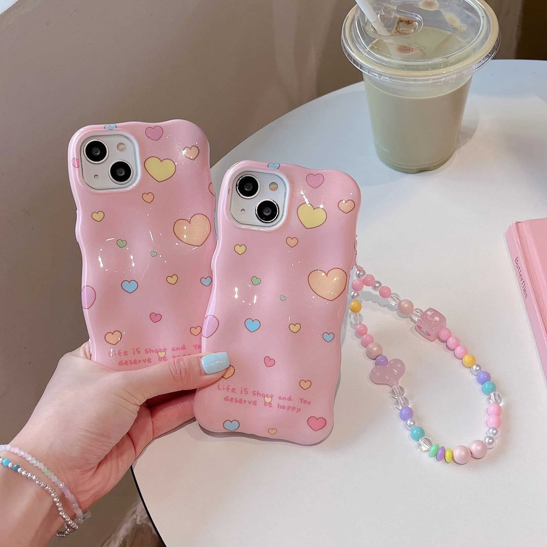 Мягкий чехол Shuitie с блестящим порошком и рисунком браслета для iphone 15 14Pro 14Promax 14