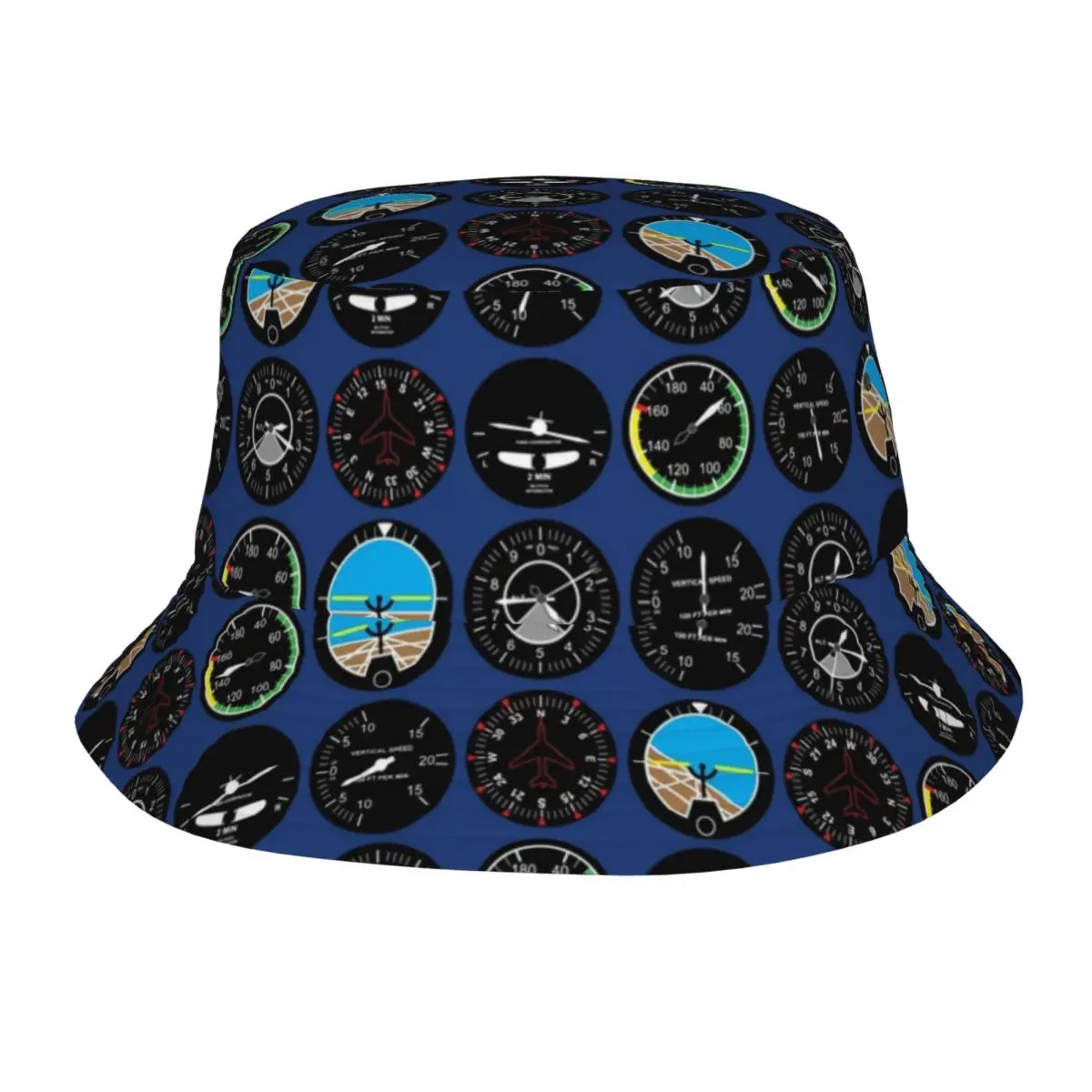 

New Summer Military Flight Instruments Bucket Hats for Women Men Outdoor Foldable Bob Fishing Fisherman Hat Fedoras Cap