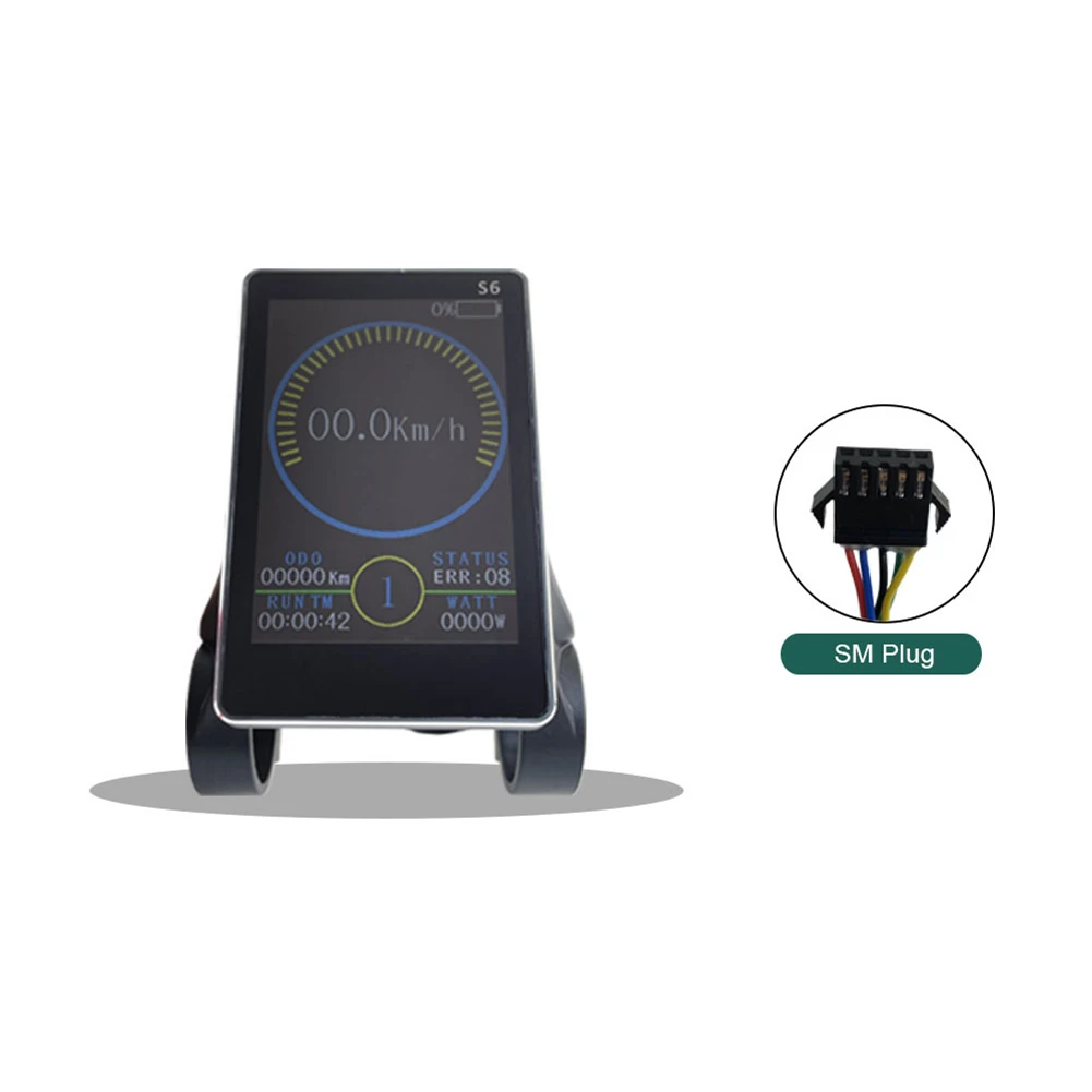 

36/48V JN S6 5 Pin SM/Waterproof Connector Plug LCD Display For Electric Bicycle Color Display Match JN Controller Wheel Hub