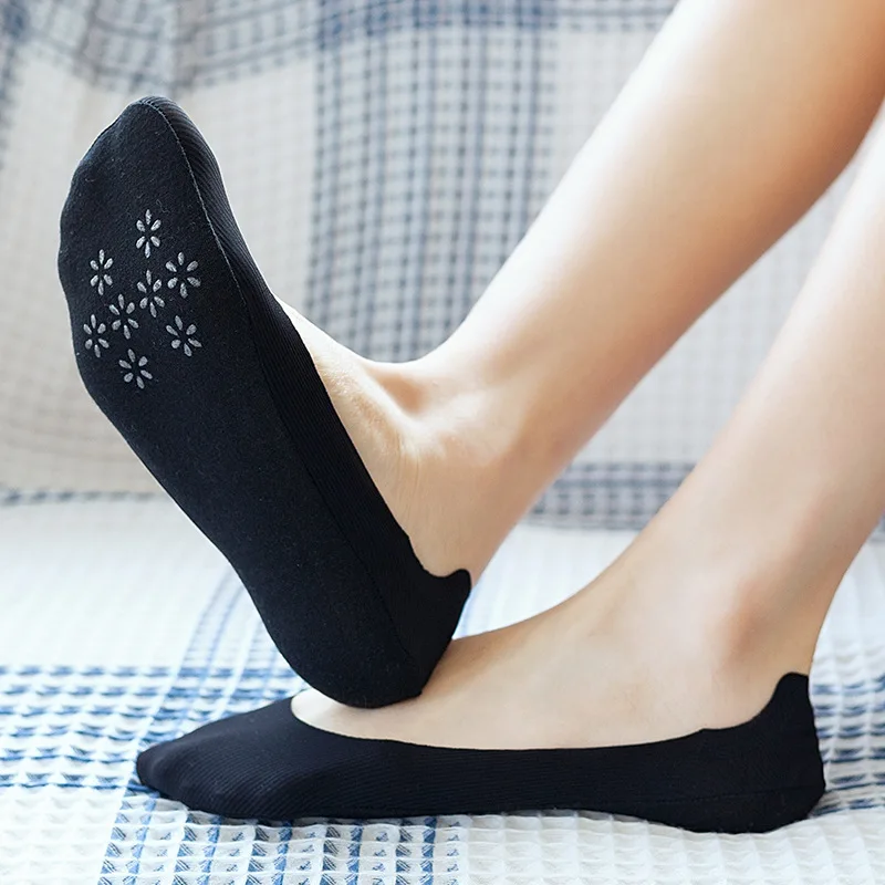 5 Pairs Per Lot Socks For Women 2022 New Summer Solid Color 90% Cotton Breathable Invisible Sock Slippers Fashion High Quality