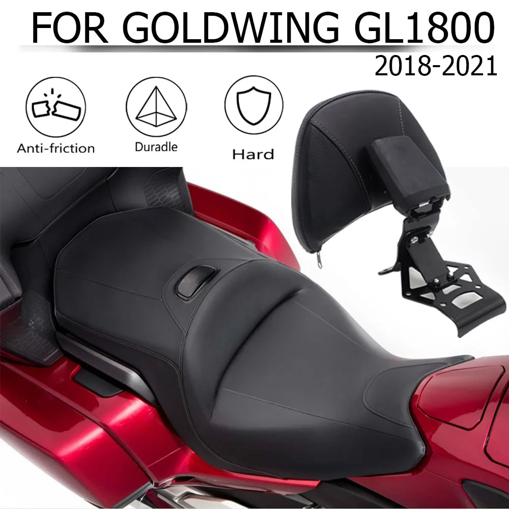 Motorcycle Accessory Black Front Driver Rider Backrest Kit For Honda Goldwing GL1800 2018 2019 2020 2021