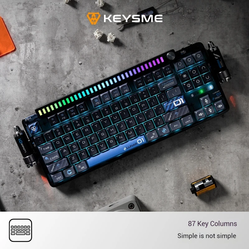 Keysme Lunar01 Беспроводная механическая клавиатура 3 режима Bluetooth с ЧПУ