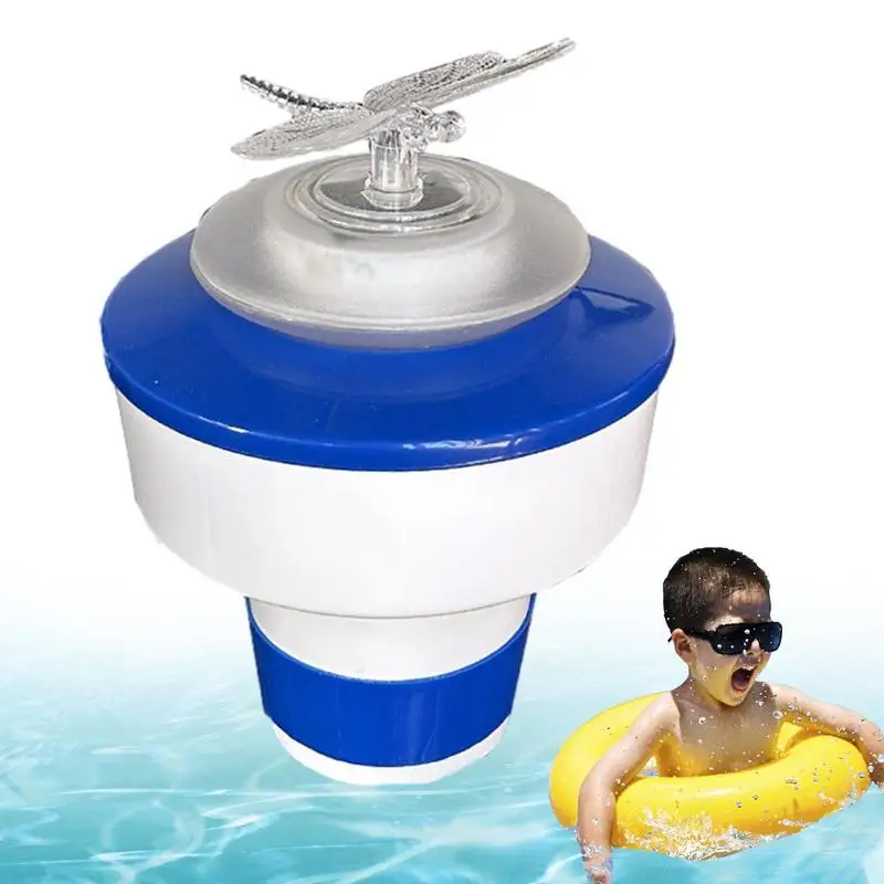 

Floating LED Pool Light RGB 7 Color Changing Floating Pool Lights With Dispenser For Swimming Pool Waterproof Solar Powered Pond