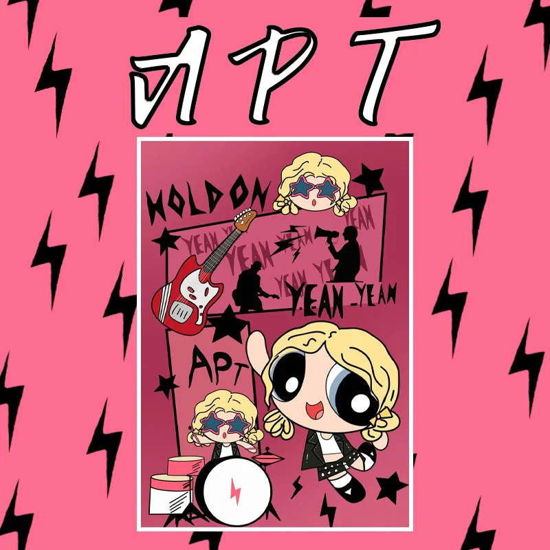 КПП 21х30см РОЗОВОЙ АПТ! Альбом фотокарта клейкий постер спальня стикер на стену