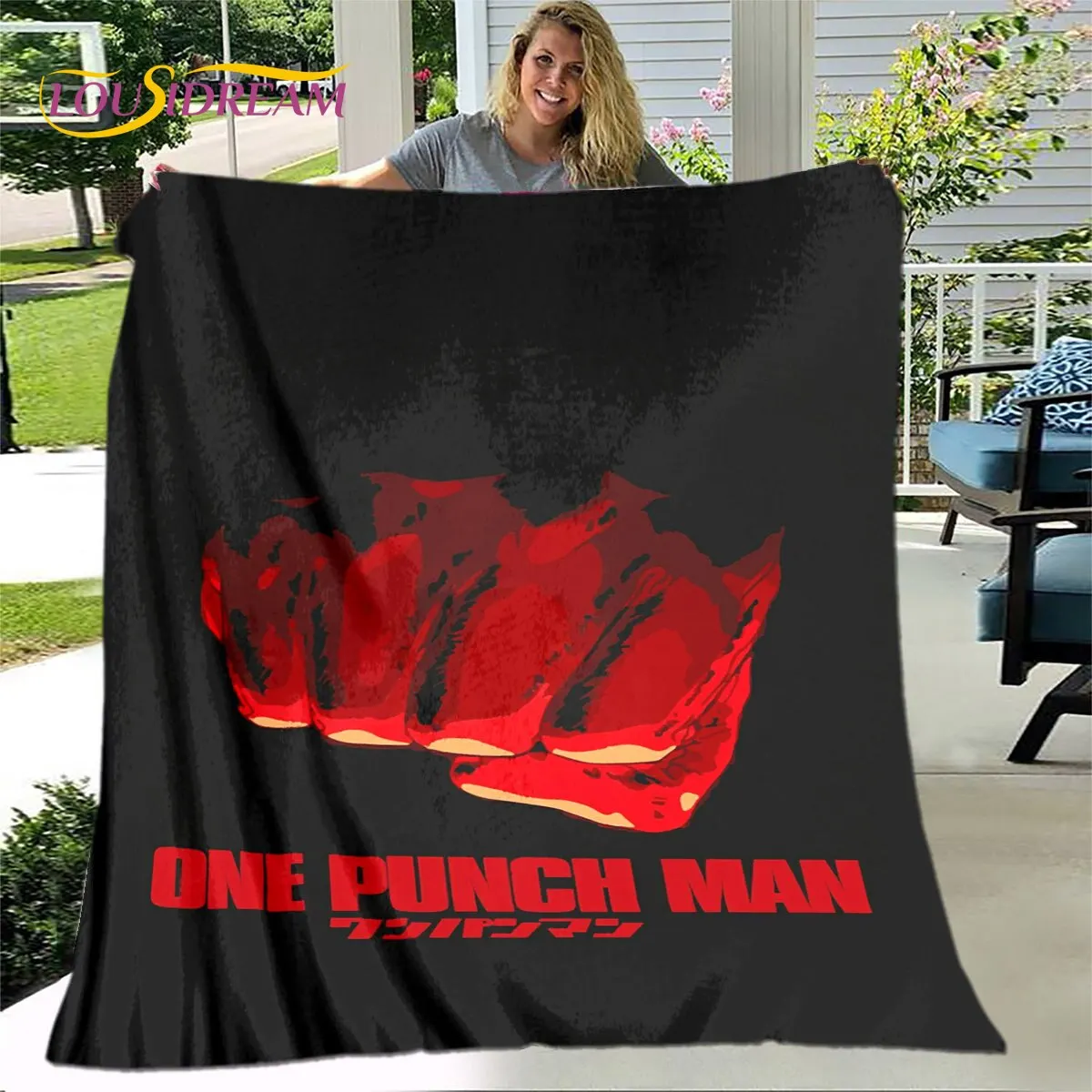 

Одеяло в стиле аниме ONE PUNCH MAN, фланелевое одеяло, покрывало для гостиной, спальни, кровати, дивана, пикника, Детское покрывало